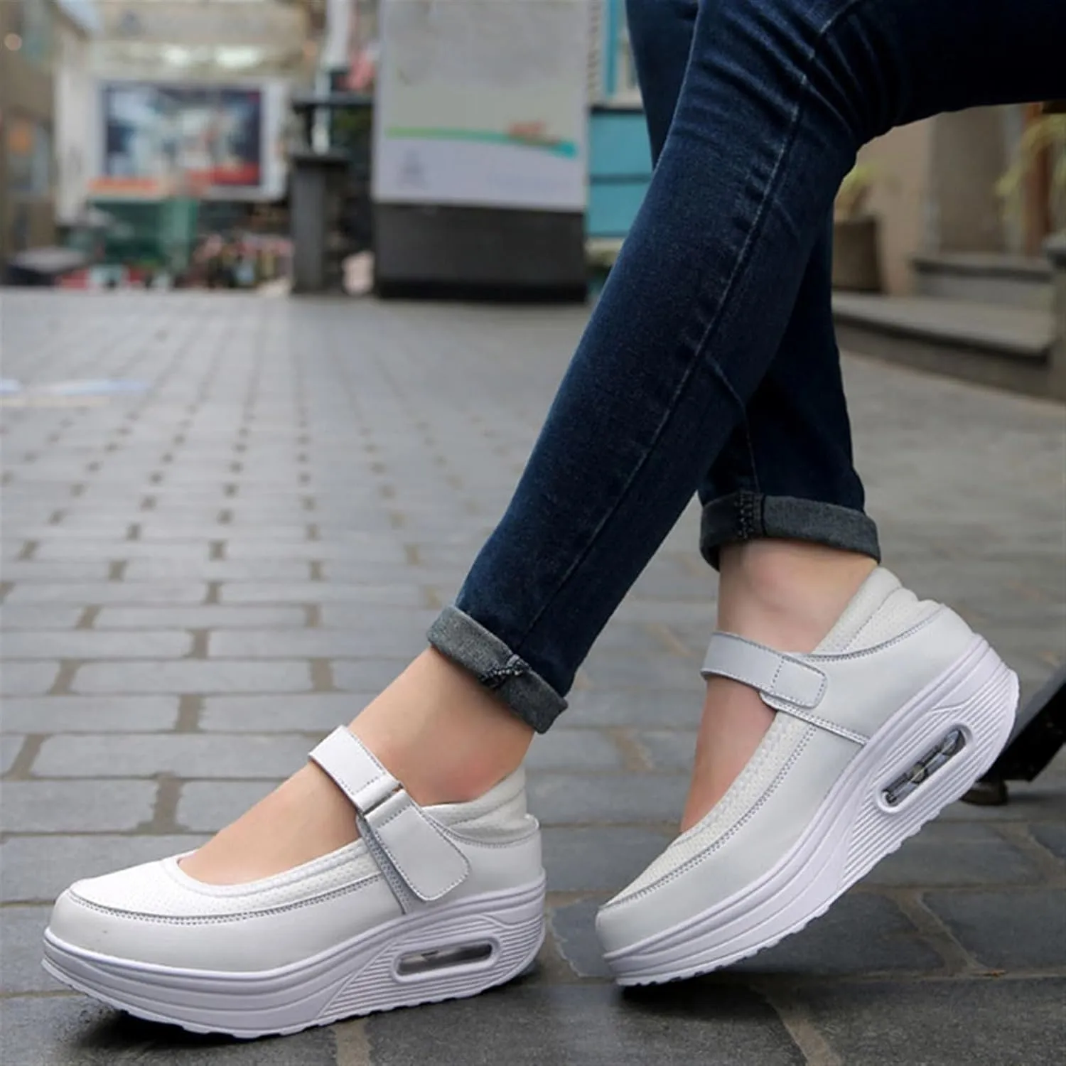 Women's Nursing Shoes, Women Casual Adjustable Non-Slip Height Increase Work Nurse Shoes, Lightweight Orthopedic Lightweight Nursing Shoes, Ideal for Nurse Healthcare Crews