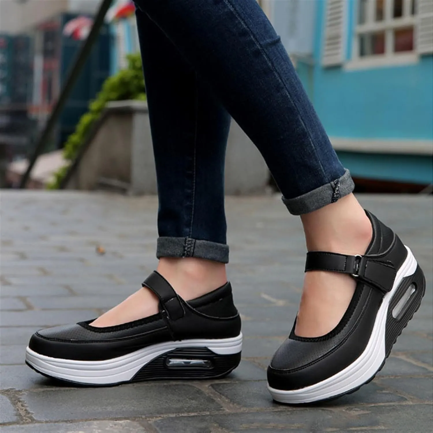 Women's Nursing Shoes, Women Casual Adjustable Non-Slip Height Increase Work Nurse Shoes, Lightweight Orthopedic Lightweight Nursing Shoes, Ideal for Nurse Healthcare Crews