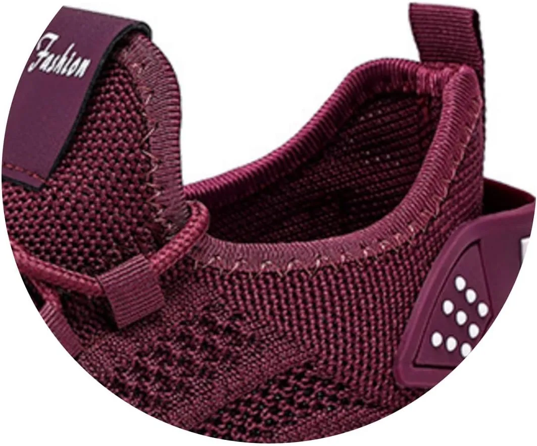 Womens Running Shoes Walking Tennis Sneakers Slip on Casual Stylish Lightweight Breathable Soft Stretch Sole Mesh Lace up Comfortable Outdoor Workout Training Sports Work Shoes Daily Wear Loafers