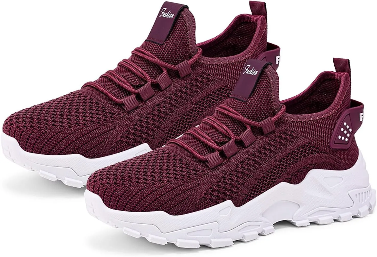 Womens Running Shoes Walking Tennis Sneakers Slip on Casual Stylish Lightweight Breathable Soft Stretch Sole Mesh Lace up Comfortable Outdoor Workout Training Sports Work Shoes Daily Wear Loafers