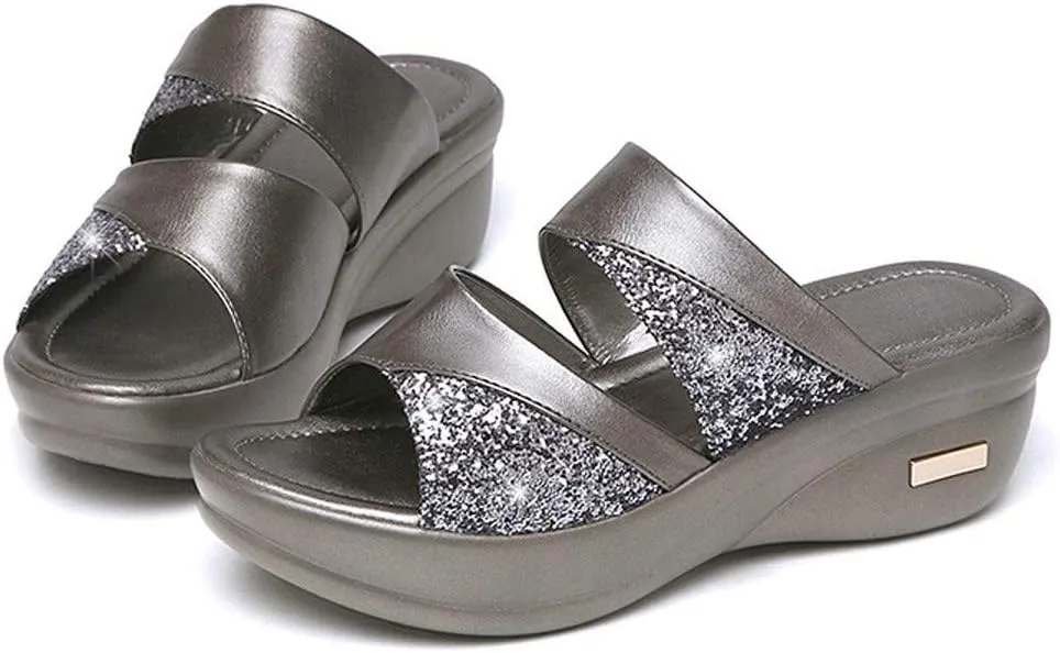 Women's Sandals Summer Beach Dressy Sandals Orthopedic Wedges Flip Flops Arch Support Sandals Walking Platform Slippers
