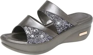 Women's Sandals Summer Beach Dressy Sandals Orthopedic Wedges Flip Flops Arch Support Sandals Walking Platform Slippers