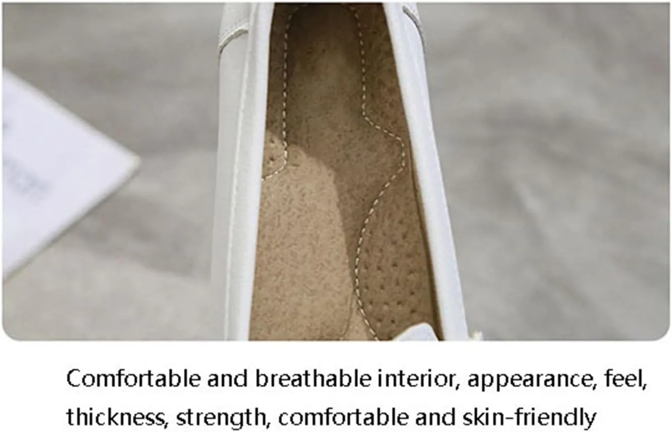 Women's Slip-On Breathable Slip Resistant Leather Nurse Shoes, Orthopedic Air Cushion Shoes with Arch Support, Lightweight Work Wide Loafers, Ideal for Nurse Healthcare Crews