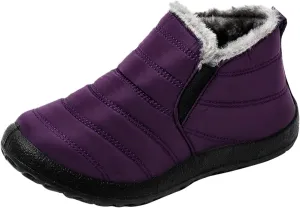 Womens Snow Boots Waterproof Insulated Pull on Womens Lightweight Hiking Snow Boots Womens Snow Boots Wide Calf Boots for Snow Women Botas Bajitas Elegantes De Mujer Para El Frio