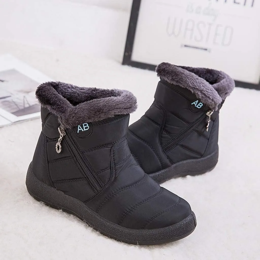 Womens Snow Boots Waterproof Insulated Wide Woman Size 12 Wide Snow Boots Fuzzy Knee High Winter Boots for Women Cute Winter Women Boots Heel Wide Toe Box Women Winter Boot