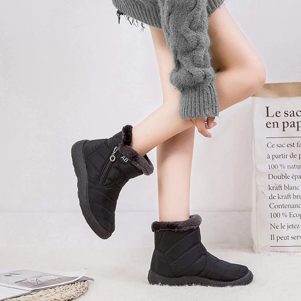 Womens Snow Boots Waterproof Insulated Wide Woman Size 12 Wide Snow Boots Fuzzy Knee High Winter Boots for Women Cute Winter Women Boots Heel Wide Toe Box Women Winter Boot