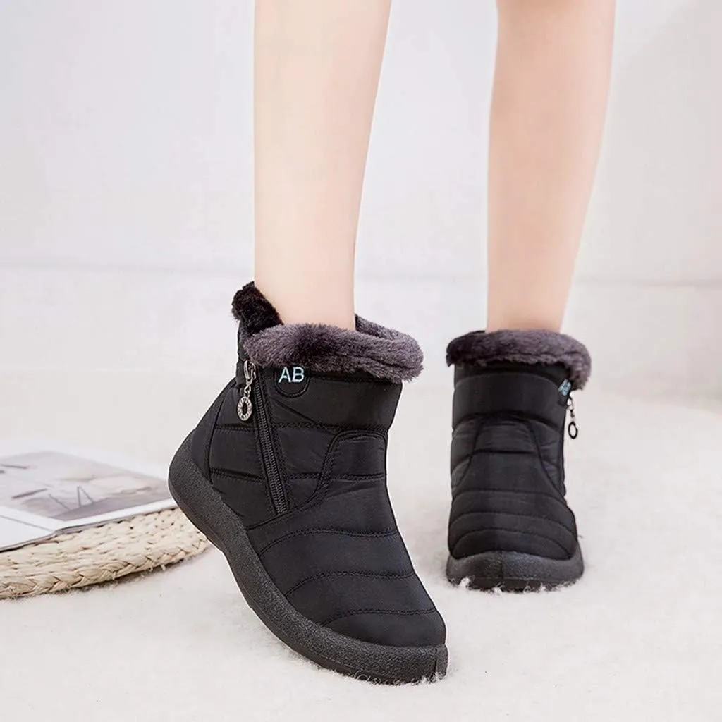 Womens Snow Boots Waterproof Insulated Wide Woman Size 12 Wide Snow Boots Fuzzy Knee High Winter Boots for Women Cute Winter Women Boots Heel Wide Toe Box Women Winter Boot