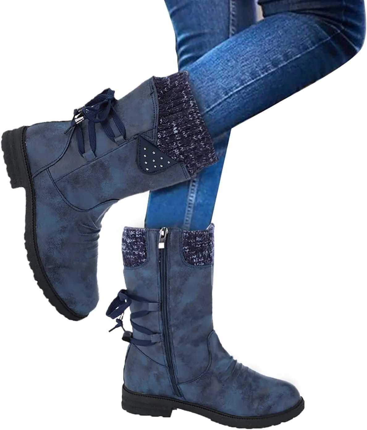 Womens Snowboard Boots Size 8 Womens Boots Winter 2023 Womens Slip on Winter Boots Tall Womens Waterproof Boots Hiking Botas Negras De Invierno De Mujer
