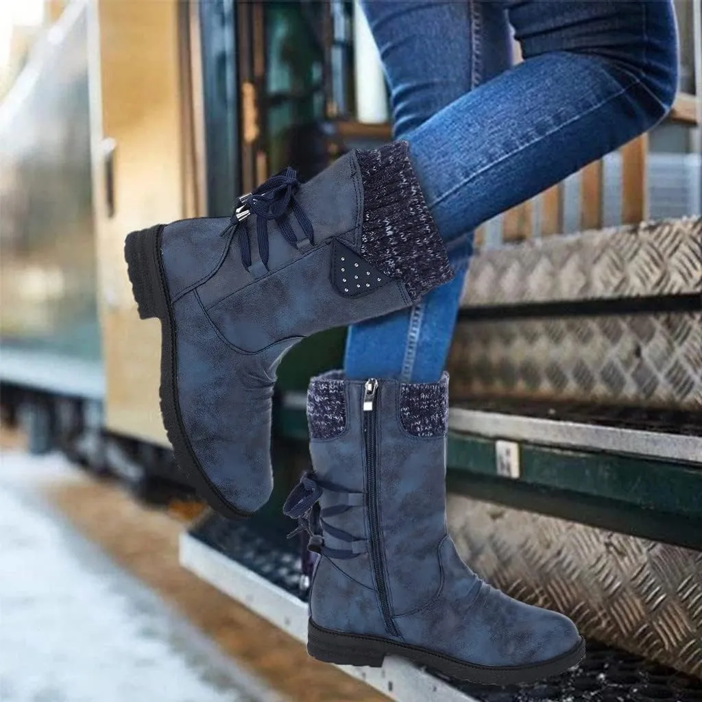 Womens Snowboard Boots Size 8 Womens Boots Winter 2023 Womens Slip on Winter Boots Tall Womens Waterproof Boots Hiking Botas Negras De Invierno De Mujer