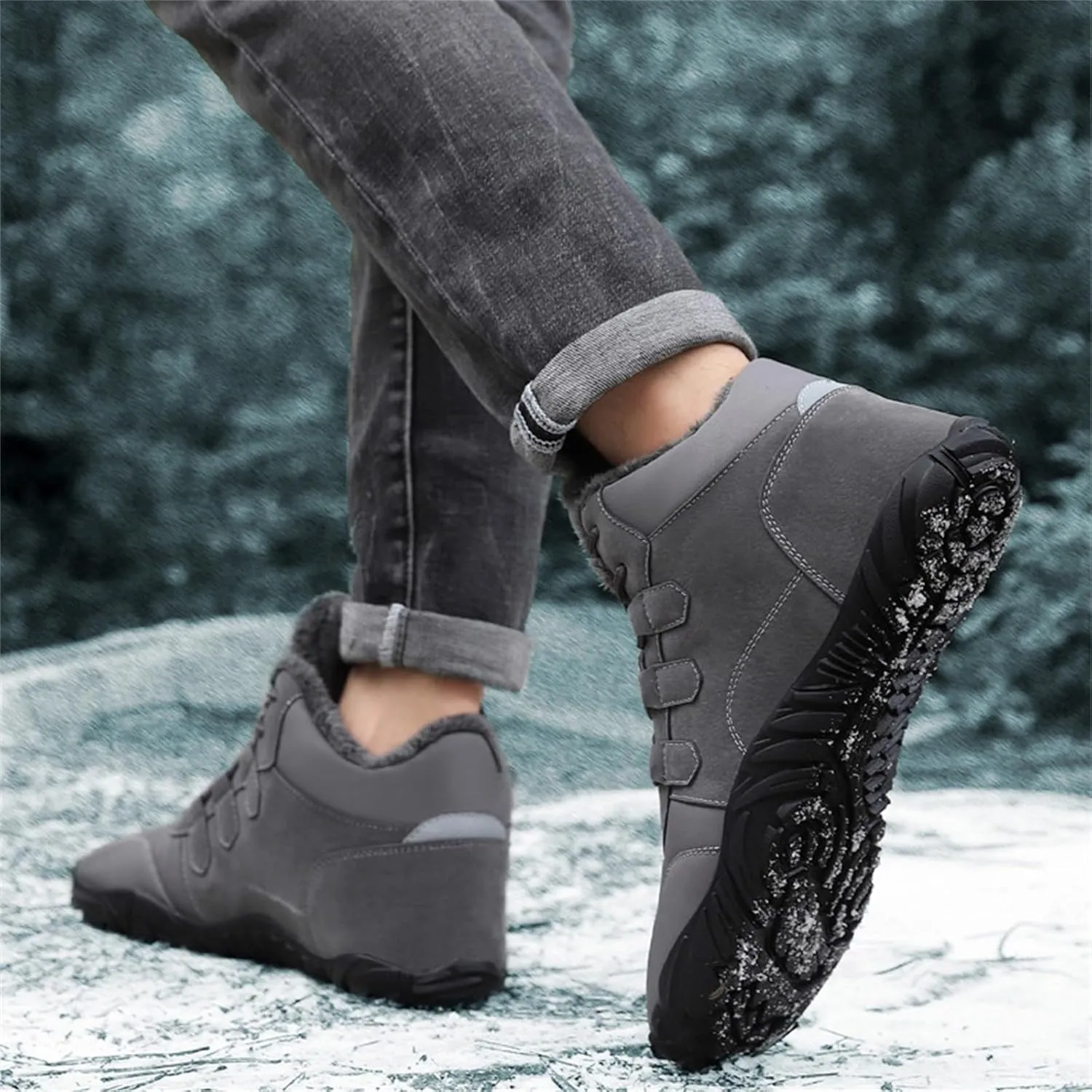 Womens Winter Business Casual Shoes Women's Wide Width Waterproof Snow Boots Fuzzy Boots Cozy Boots for Women Mid Calf Winter Boots for Women Waterproof Sales Clearance