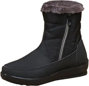 Women's Winter Warm Back Lace Up Snow Boots Womens Knee High Boots Winter Fashion 11.5 Womens Size 10 1/2 Wide Winter Boots Pink Winter Boots for Women Heels Boots for Women Winter Cute