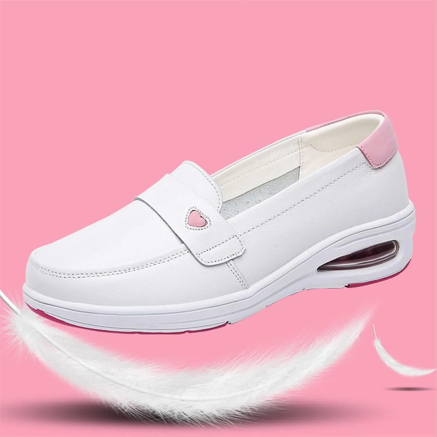 Yytcsjz Women Nurse Working Shoes, Womens Orthopedic Breathable Comfortable Slip-On Nurse Shoes, with Low Socks Flat Boat Line 3 Pairs, Casual Walking Driving Shoes