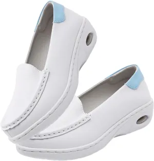 Yytcsjz Women's Casual Loafers, Women Slip on Hospital Breathable Nurse Work Leather Shoes, Comfortable Platform Soft Bottom Orthopedic Sneakers, for Medical Workers, Doctors