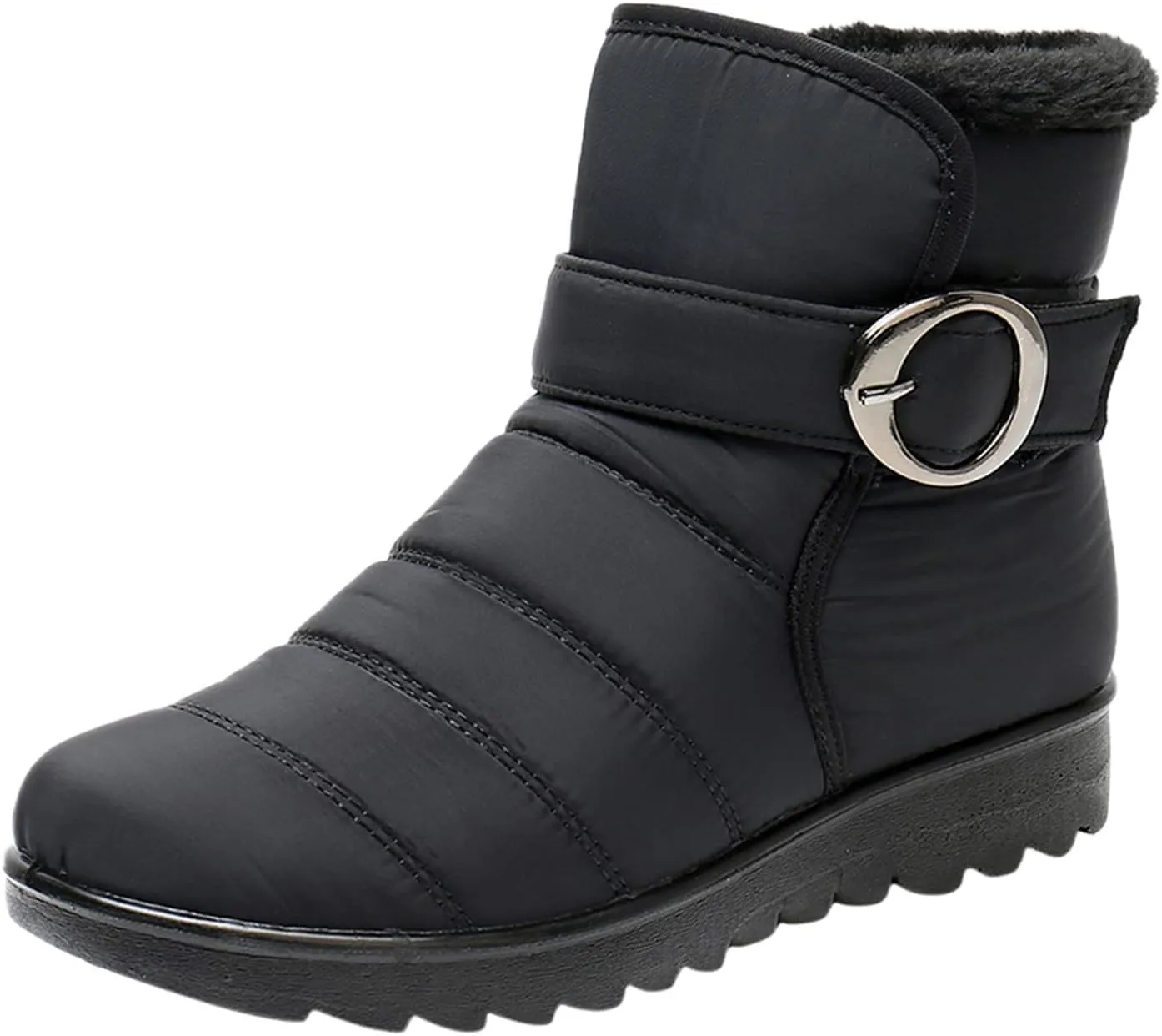 ZBYY Womens Winter Snow Boots with Warm Lining Comfortable Non Slip Waterproof Ankle Boots Outdoor Hiking Walking Platform Shoes